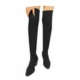 thumbnail image 3 of Thigh High Block Heel Boot Women Pointed Toe Stretch Over The Knee Boots, 3 of 8