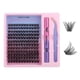thumbnail image 1 of Kit De Extensión De Pestañas para Mujeres，144 Pestañas Individual DIY Extensiones de Pestañas con Pinzas Cepillos Pegamento, 1 of 5
