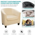 thumbnail image 5 of LiveGo Tub Chair Slipcover, 2-Piece Velvet Club Chair Covers with Cushion Cover, Washable Armchair Sofa Couch Cover, Furniture Protector for Living Room Bar Counter Hotel, 5 of 10