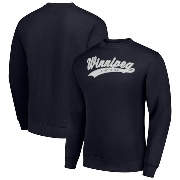 Men's Starter  Navy Winnipeg Jets Tailsweep City Pullover Sweatshirt