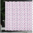 thumbnail image 3 of Ambesonne Romantic Shower Curtain, Flowering Hearts Romance, 69"Wx70"L, Petrol Blue Magenta, 3 of 4