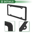 thumbnail image 5 of Unique Bargains License Plate Frame Aluminum Alloy Car Front Rear License Plate Holder with Screws Caps 4 Hole 1 Set Round Hole Narrow Frame Matte Black, 5 of 8