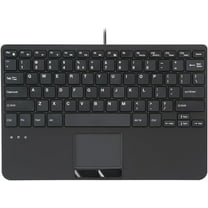 Wired Mini USB Keyboard with Touchpad - X Type Scissor Keys - 11.18x7.17x1.1 Inches - Build-in 2 USB Hubs