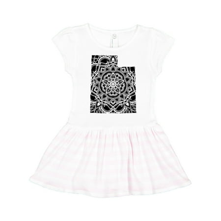 

Inktastic Utah Silhouette Mandala Gift Toddler Girl Dress