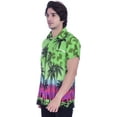 thumbnail image 4 of Varnit Crafts Mens Hawaiian Shirt Relaxed-Fit Funky Casual Opal Green M, 4 of 7