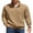 Camel, variant on Mens Quarter Zip Pullover Quilted Sweatshirt Knit Long Sleeve Mock Neck Sweater Polo with Pocket