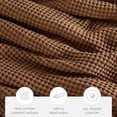 thumbnail image 4 of Comfort Canopy 100% Cotton Waffle Textured Bed Blanket - Ultra Soft & Breathable, Mocha, King, 4 of 9