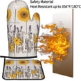thumbnail image 5 of cixuoa Sunflowers On Wooden Print Kitchen 7.2"X11" Oven Mitts and Pot Holders Sets, Safe for Baking,Cooking, BBQ, 5 of 6
