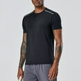 thumbnail image 1 of Tops para hombre, blusas y camisas de manga corta con cuello redondo para hombre, blusas casuales elásticas deportivas de color liso para hombre, blusas de manga corta con cuello redondo para hombre,, 1 of 4