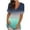 B, variant on SHOPESSA Womens Tops Fashion Gradient Printed Blouse V-neck Short Sleeve Tunic Tops Casual Summer Long Shirts for Women to Wear with Leggings