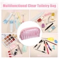 thumbnail image 6 of Unique Bargains Clear Makeup Bag Transparent Toiletry Bag Zipper Cosmetic Bag Organizer for Travel for Women Pink, 6 of 7