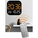 thumbnail image 5 of Reloj despertador digital con dos configuraciones de alarma, reloj de escritorio, pantalla LED de temperatura, Naranja, 5 of 9