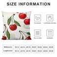 thumbnail image 6 of Awypu Cherry Print Juicy Red Cherries on White-Pillow Case,&nbsp;Suitable for All Season Pillow Case for Room Bedroom Sofa Chair,2 Pcs White, 6 of 6