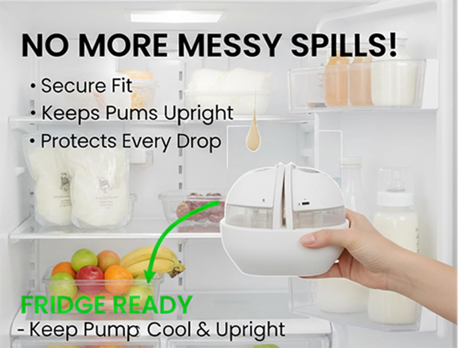 Breast Pump Holder for Momcozy M5/M5 Lite, Keeps Pumps Upright, Compact Storage Solution, Hands-Free Design for Busy Moms
