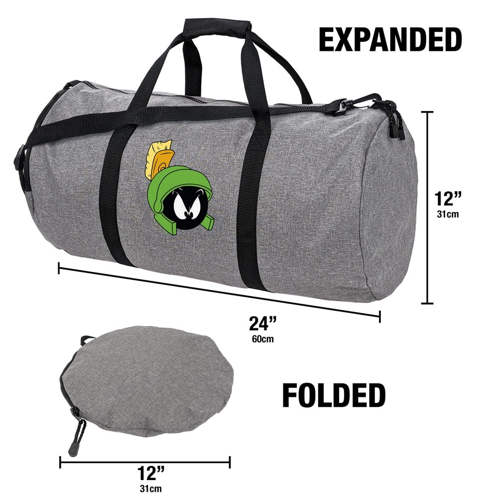 Looney Tunes Marvin The Martian Lightweight Duffel Bag for Sports and Gym Packable for Travel