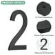 thumbnail image 2 of Uxcell Números de Casa Flotantes de Acrílico de 8 Pulgadas, Número de Casa Moderno 2 con Kit de Clavos para Exterior [Negro], 2 of 7