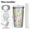 thumbnail image 4 of Pioneer Flower 10oz Tumblers Stainless Steel Tumbler with Lid and Straw,Vacuum Insulated Double Wall Travel Tumbler Cups with Cleaning Brush for Coffee, Tea, 4 of 4
