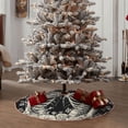 thumbnail image 4 of Xecao Skeletons Love Flowers Pattern Christmas Tree Skirt Round Xmas Tree Mat Base Cover for Holiday Home Decorations-36", 4 of 6