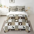 thumbnail image 3 of Homewish Deer Moose Bear Twin Bedding Sets 7-Piece for Teens, Rustic Jungle Hunting Bedding Comforter Set, Brown Retro Plaid Reversible Sheet Sets, Ultra Soft Bedroom Decor, 3 of 8