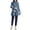 Blue, variant on Full Length Swimwear Long Sleeve Coverage With Hijab For Women Beach Attire