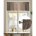 thumbnail image 7 of Dark Brown Valances for Windows Ombre Solid Color Gradient Modern Art Valance Rod Pocket Light Filtering Short Window Treatments Curtains for Kitchen Bathroom Living Room Bedroom, 42 x 12 Inch, 7 of 7
