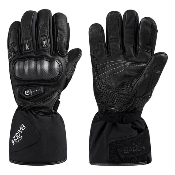Savior Heat Heated Motorcycle Gloves Men's Full Finger with Hard Knuckle Rechargeable Touch Screen Cycling Riding Gloves ,Black XS-3XL