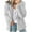 Gray, variant on LYXSSBYX Womens Coats and Jackets Clearance Fashion Women Warm Long Sleeve Casual Solid Zipper Hooded Coat Blouse