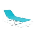 thumbnail image 5 of Mainstays Folding Adjustable Back Fabric Beach Lounger, Turquoise Blue, 5 of 11