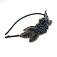 thumbnail image 5 of Gymayou 1920s Hair Accessories Beaded Flower Headbands Rhinestone Elastic Hair Hoops for Women Blue, 5 of 6