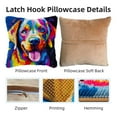 thumbnail image 3 of Colored Cute Labrador Puppy DIY Latch Hook Pillow Kits for Adults Printed Pillowcase Crochet Yarns Hooking Handmade Pillow Cover Cushion for Home Sofa Decoration 17x17inch, 3 of 7