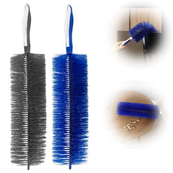 KCEHTA 2 Pcs Flexible Fan Dusting Brush, Non-Disassembly Fan Cleaning Brush, Bendable Fan Cleaner Brush, Washable Reusable Window Blind Duster Brush Cleaning Tool