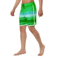 thumbnail image 5 of Lars Amadeus Men's Shorts Summer Printed Drawstring Color Block Swim Beach Shorts, 5 of 6