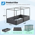 thumbnail image 6 of Quictent 6x3x1 ft Raised Garden Bed Galvanized Steel Metal with Crop Cage Plant Protection Net Tent Shade Cloth Kit Metal Planter Box Dark Gray, 6 of 9