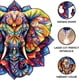 thumbnail image 3 of Rompecabezas de madera de 200 piezas con diseño de elefante mandala para adultos, rompecabezas de madera coloridos con formas únicas, regalos de cumpleaños., 3 of 9
