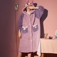 thumbnail image 4 of Disney-ropa de dormir de terciopelo Coral cálido para pareja, albornoz engrosado, pijama con capucha, traje de invierno, Daisy & Donald Duck, Pjs Y2k Winnie, 4 of 5