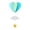 A, variant on Colorful Heart Hot Air Balloon Garland - 3D Hanging Ceiling Decoration - Reusable Paper Clouds & Stars for Birthday, Graduation & Classroom (1 Pack)