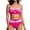 A323 Hot Pink, variant on Bikini Sets for Women Sweetheart Neck High Waisted Two Piece Bathing Suits Smooth Color Block Cut Out Slimming Vacation