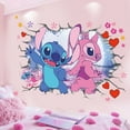 thumbnail image 5 of Stitch Wall Stickers Cartoon Kids Stitch Wall Stickers for Bedroom Accessories Walls Bedroom Living Room Home Décor(15.7X23.7) Inch, 5 of 6