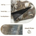 thumbnail image 6 of Runner Rug 2 x 6 Ft, Brown Grey Floral Washable Non-Slip Floor Mat for Kitchen Hallway/Entryway, Spring Summer Botanical Vintage Long Kitchen Runner Area Rugs for Living Room, Low-Profile, 6 of 7