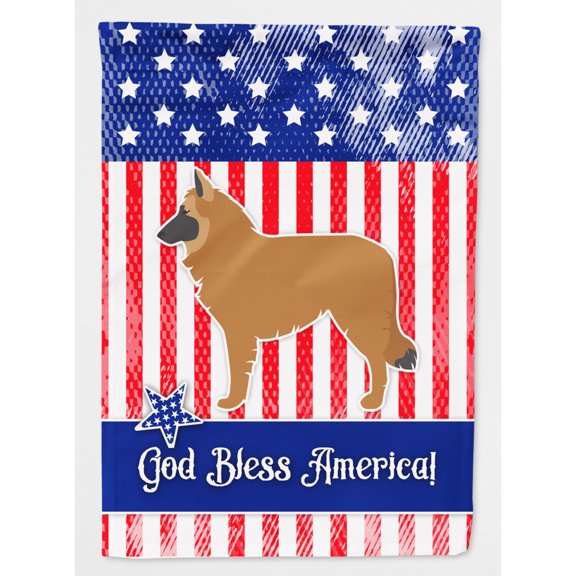 Carolines Treasures BB3361CHF USA Patriotic Belgian Shepherd Flag Canvas House Size Large multicolor