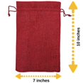 thumbnail image 3 of Bolsas de regalo Supply Friend con cordón de arpillera roja, 7 x 10 cm, 50 unidades, 3 of 3
