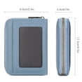 thumbnail image 2 of SENDEFN Leather Credit Card Holder Wallet for Women RFID Small Zipper Card Case with ID Window, 2 of 7