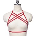 thumbnail image 2 of Lencería Elasticity Premium Material Ductilidad Romántico Air Strappy Erogeus Misterioso Diseño único Moda Cupless Jaula Sujetador Rojo Scienceny XX000641-03, 2 of 6