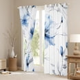 thumbnail image 3 of jejeloiu Blue Flower Floral Blackout Curtains Set of 2 (38x54 Each),Modern Aesthetic Art Curtains and Drapes,Rustic Plant Living Room Curtains For Men Women,Breathable Home Decor, 3 of 6