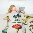 thumbnail image 3 of Mushroom Blanket Plants Throw Fleece Blankets for Kids Soft Plush Blanket for Couch Sofa Bed Home Decorations 60"x50", 3 of 5