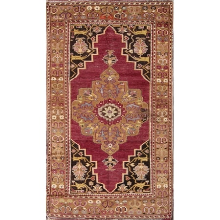 Antique Oushak Rug - RugSource 4x7 Oushak Turkish Antique Oriental Hand-Knotted Area Rug Red