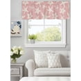 thumbnail image 4 of Abstract Retro Ocean Starfish on Pink Valances for Windows,Kitchen Valance Rod Pocket Short Curtain, Summer Marine Life Valance Curtain Window Valances for Bedroom Bathroom Living Room 42x18in, 4 of 9