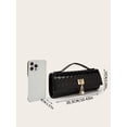thumbnail image 4 of REMANLAND Women's PVC Tote Clutch Bag with Detachable Chain Strap, Black, 4 of 6