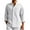 White, variant on Zimjoy Mens Button Down Long Sleeve Shirts Casual Striped Print Linen Shirts Mock Neck Wrinkle Free Outfits Fall Shirts with Pocket, Gray L