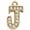 Gold, variant on Delight Jewelry Silver-tone 5 K Run - Large Goldtone Crystal Initial - A - Charm Necklace, 17.5" 2"